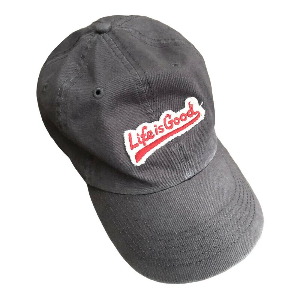 Life is Good Grey Hat Adjustable Baseball Cap